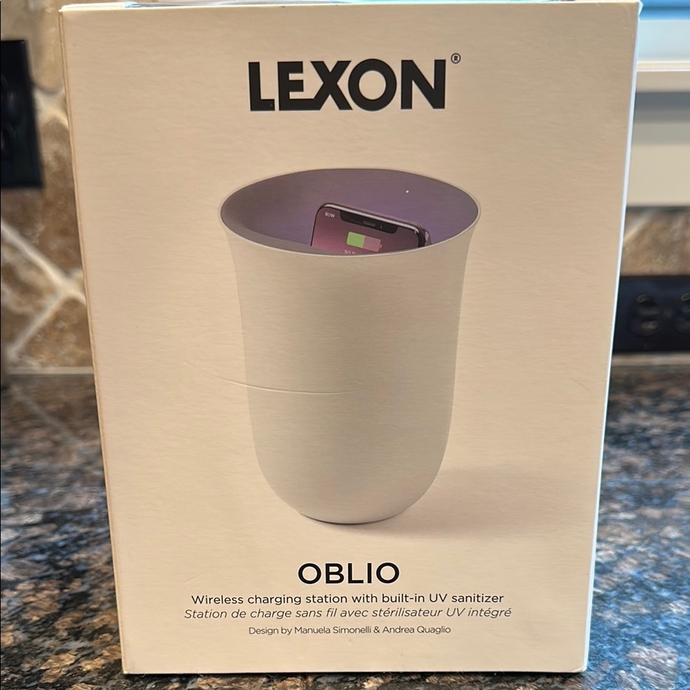 Oblio Wireless Charging Station with UV Sanitizer - White